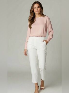 Babaton White Cropped Pants NWOT